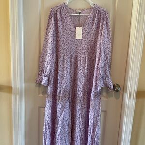 Purple Floral Maxi Dress